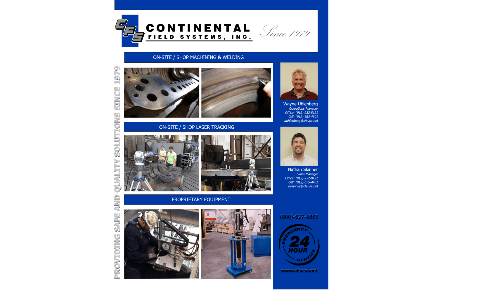Continental Field Systems, Inc. Line Cards